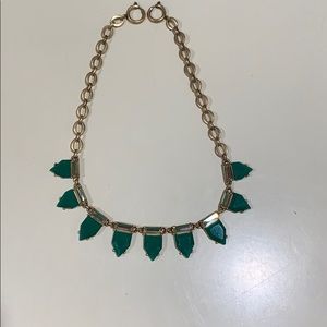 green stoned necklace